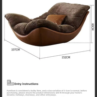 Fauteuil de salon et de chambre à coucher de style impérial, design nordique créatif et moderne, chaise longue de détente