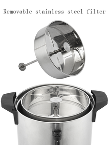 Hervidor de agua caliente de acero inoxidable para uso comercial, máquina de café de 10 litros con filtro - Product Image 5