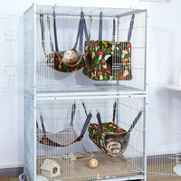Cage à furet Rat lavable hamac suspendu tunnel profond cachette couverture carrée doux cochon d'inde Rat sucre planeur Cage à écureuil furet