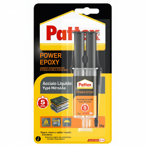 Per PATTEX 35gr in acciaio bicomponente a potenza liquida colla epossidica siringa per lavorazione del legno resina ad alta resistenza 1479397 di imballaggio - Product Image 2