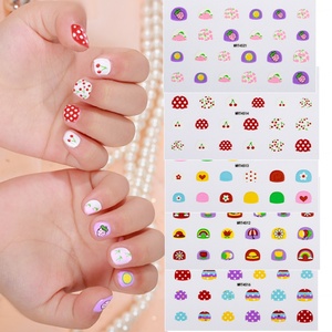 Autocollants 3D pour ongles pour enfants, couleurs vives, écologiques, sûrs, auto-adhésifs, feuilles de décalcomanies pour nail art pour fêtes d'enfants - Product Image 4