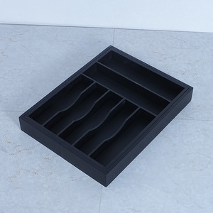 Solid Wood Divided Cutlery <b>Storage</b> <b>Box</b> Rectangular <b>Kitchen</b> Drawer Organizer Tableware Tray Space Saving - Product Image 3