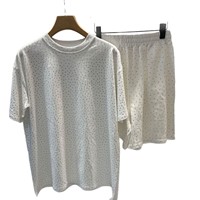 Kaos Katun Rajut Lengan Pendek Gaya Kasual Manis-Keren Musim Panas 2026 Kerah Mandarin Wanita Fashionable dan Awet