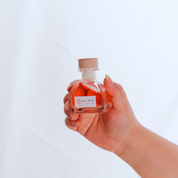 Grosir 50 100 150 200 250ml kelas atas anggur Jepang wiski Vodka tebal kaca buram gabus disegel Tequila botol anggur