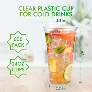 Vasos Desechables Personalizados para Bebidas, Helados, Parfaits, Café, Jugos, Smoothies, Vasos Transparentes de PET, PLA, PP con Tapa - Product Image 2