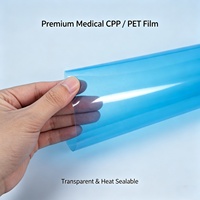 Film de stérilisation en rouleau pour dialyse, emballage médical tout-en-un, 5.2s, composite CPP PET, indicateur vapeur EO, CE MDR ISO, personnalisé