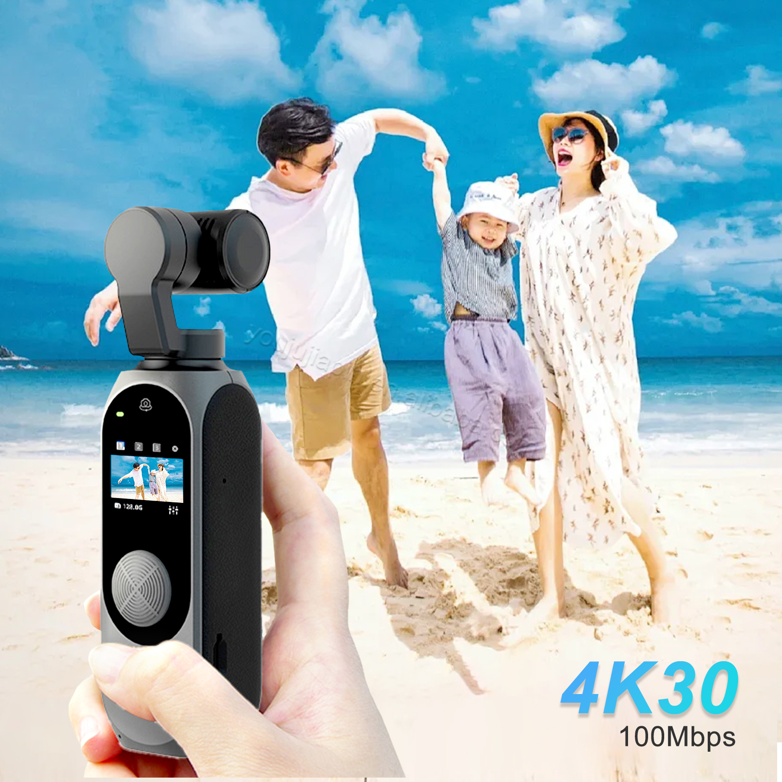 FIMI PALM 2 PRO Smallest 3-axis Stabilized Handheld Camera with 4K
