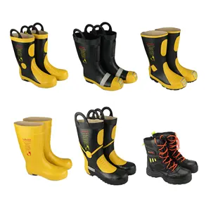 Forest Firefighter Boots: Waterproof  Cut   Puncture-Proof  Reinforced with Enhanced Safety Structure