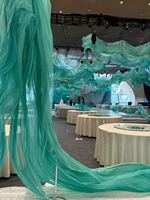 Y1102 Grandes décorations en tissu, œuvre d'art abstraite, installation en tissu, peinture décorative pour hôtels et mariages