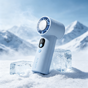 พัดลมมือถือมินิ ICE 15000RPM ความเร็วสูง -3000mAh จอแสดงผลดิจิตอลแบบชาร์จไฟได้ 152 กรัมพัดลมพกพาสำหรับการเดินทางแคมป์ปิ้งกลางแจ้ง - Product Image 6