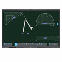 Pizarra Interactiva Educativa de 55/65/75/86 Pulgadas Ultra HD 4K LED, Pantalla Plana Inteligente para Enseñanza Escolar con 50 Puntos Táctiles