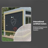 Persianas Verticales Modernas para Exteriores, Impermeables y Resistentes al Viento, con Motor Automático Integrado, Sistema de Cierre Eléctrico, para Patio y Protección Solar