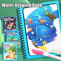 Großhandel Umweltfreundliches Papier-Kleinkindergeschichtenbuch Magisches Malbuch Zeichenspielzeug Wasserbuch Nachzeichnungsmatte Neueste Version