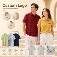 Camiseta Polo Unisex con Logotipo Personalizado, Tela Premium de Doble Cara, Camisetas Polo Lisas para Uniformes de Trabajo en Equipo, Venta al Por Mayor