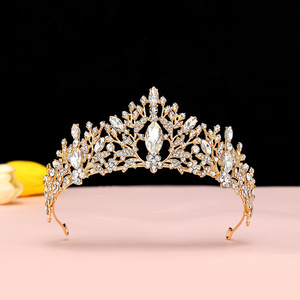 Corona di Gioielli Premium per Sposa, Accessorio per Capelli <span class=keywords><strong>da</strong></span> Sposa, Decorazione per Compleanno <span class=keywords><strong>Regina</strong></span> Barocca, Gioiello per Presentatrice di Spettacoli - Product Image 3