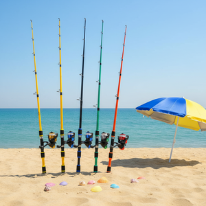 Canne à pêche télescopique portable pour enfants 1,5 m 1,8 m en fibre de verre ultralégère avec <span class=keywords><strong>moulinet</strong></span> Shimano et <span class=keywords><strong>Daiwa</strong></span> pour la pêche à la carpe et en mer - Product Image 2