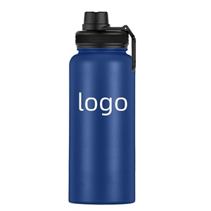 Custom Logo Black 32 oz Portable Travel Mug Double Wall Stainless Steel Vacuum Insulated Thermal 1000ml Gym Sports <b>Water</b> <b>Bottle</b> - Product Image 1