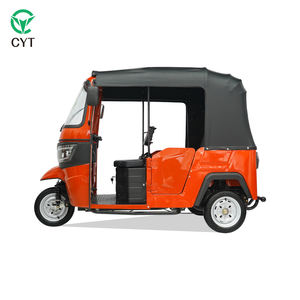 Tuk-tuk électrique à 3 roues à design fermé avec auvent imperméable et phares à lentille réfléchissante - Product Image 4