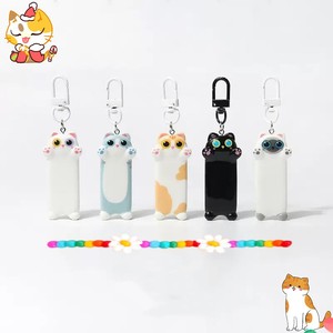 Porte-clés en résine chat mignon de dessin animé, porte-clés chat anime Kawaii, breloques pour téléphone portable, pendentifs décoratifs, accessoires, cadeaux pour couple - Product Image 3