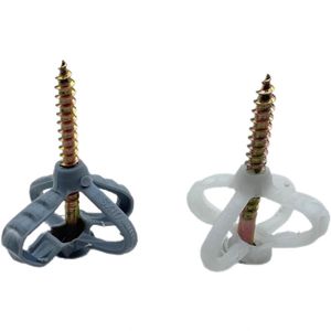 NINDEJIN 100 pièces/sac, tube d'expansion en plastique, bouchon en caoutchouc, chevilles murales, chevilles murales à nervures M6 M8 M10, <span class=keywords><strong>vis</strong></span> autotaraudeuses - Product Image 6