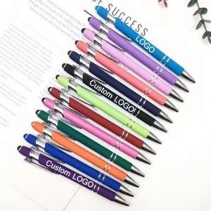 Best Selling Stylus Soft Touch Metal Ballpoint <b>Pens</b> Multi-Functional Promotional <b>Pen</b> With Custom Logo - Product Image 3