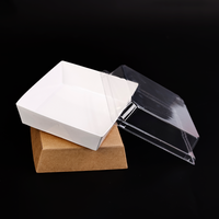 Caja de cartón desechable de grado alimenticio personalizada para hamburguesas, embalaje de papel para hamburguesas, caja pequeña para pasteles