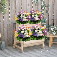 Petites fleurs de marguerite artificielles réalistes en plastique – Décoration moderne imperméable et durable pour la fête des Mères et Pâques, idéale pour les balcons extérieurs