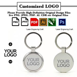 Wholesale <b>Blank</b> Plain Round Shaped Custom Laser Logo Luxury Souvenir Made Metal Ring for Printing Keychain Accessories - Product Image 3