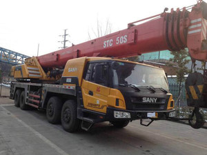 Grue mobile tout-terrain certifiée Sany ZTC500 de 50 tonnes d'occasion, hauteur de levage, moteur - Product Image 2