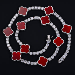 Mode Klee Moissan ite Tennis Kette Armband 925 Sterling Silber 5mm Moissan ite Halskette Pass Diamant Test für Männer Frauen - Product Image 5