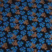 Meter Floral Challis New Kids Dress Patterns Imprimé 100% Rayonne Tissu Prix du fabricant Marchandises Prix Tissé Tissu en mousseline de soie unie
