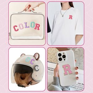 Stock with Self Adhesive Chenille Embroidery Sequins in Multiple Colours Single Layer Chenille Letter Patches for Clothes <b>Hats</b> - Product Image 2