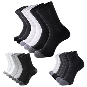 Chaussettes de sport décontractées d'automne <span class=keywords><strong>100</strong></span>% <span class=keywords><strong>coton</strong></span> respirantes légères mi-mollet couleur unie chaussettes en <span class=keywords><strong>coton</strong></span> logo personnalisable - Product Image 2