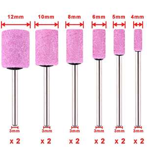 Têtes abrasives en vibratite, 24 pièces têtes de <span class=keywords><strong>pierre</strong></span> abrasive montées pour outil rotatif <span class=keywords><strong>Dremel</strong></span> - Product Image 3