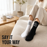 Chaussettes de sport en coton à semelle épaisse style slogan avec semelle mi-éponge