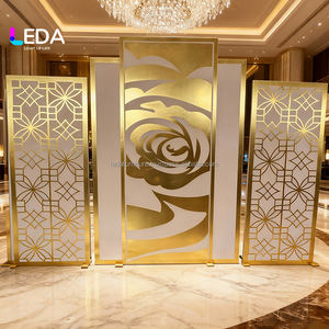 Leda ของตกแต่งงานแต่งงานใหม่การตัด3D หรูหราอาคารกุหลาบดีไซน์ด้านหลังตกของตกแต่งผนังฉากหลังเวทีแต่งงาน - Product Image 1