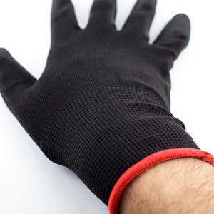 USA Direct Antistatique Noir Nylon PU Topcoat Gants Durable Respirant Construction Travail Gants De Sécurité Produit De Vente Chaude - Product Image 3