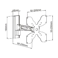 Accessoires pour téléviseur LCD2301, bras en aluminium, LED LCD VESA 200x200, support mural fin pour téléviseur de 19 à 37 pouces