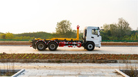 Camion à bras de ramassage Shacman 6x4 en promotion avec station de compactage des déchets, solution de système de transfert