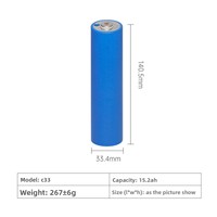 Batterie au lithium nouvelle génération 3,2 V au phosphate de fer et de lithium 15 Ah C33 33140 pour véhicules électriques, 6000 cycles de démarrage, température de fonctionnement de -20 à 65 °C