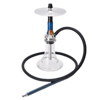Vase en verre dépoli arabe pour chicha, ensemble complet avec tuyau unique, fini et personnalisé, mini portable, pour l'approvisionnement transfrontalier de matières premières, modèle étranger