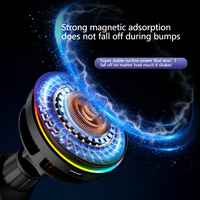 Chargeur de voiture sans fil magnétique flexible 15W PD à lumière respirante, support de téléphone multifonctionnel électrique avec ventilateur de refroidissement – Vente directe usine