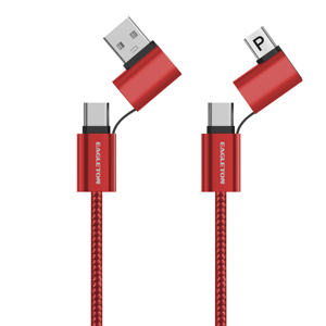 Câble USB en gros 3A tressé en nylon USB C vers Type C, câble de charge multiple PD 60W à charge rapide <span class=keywords><strong>4</strong></span>-en-1 pour téléphone portable - Product Image 2