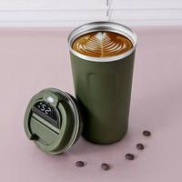 Meilleure vente, infuseur à café isolé en acier inoxydable à Double paroi de voyage, Thermos, tasse intelligente en métal, gobelet à eau