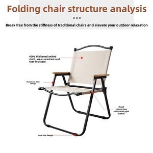 Silla Plegable para Camping Kemite, Multifuncional, Portátil, Plegable, Capacidad de Carga de 300 Libras, Muebles Cómodos para Exteriores - Product Image 5
