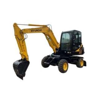 Excavatrice HYUNDAI 60W-7 en bon état, excellente machine de construction, excavatrice sur roues à vendre - Product Image 1