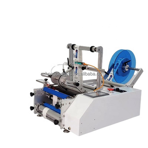 Machine d'étiquetage semi-automatique manuelle à prix d'usine pour l'étiquetage des bouteilles et bocaux en verre, plastique et PET - Product Image 1