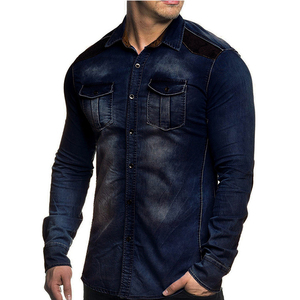 ¡Novedad de 2020! Camisa vaquera informal para <span class=keywords><strong>hombre</strong></span>, camisa de manga larga para <span class=keywords><strong>hombre</strong></span> - Product Image 1