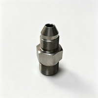 Adaptateur droit mâle haute pression en acier inoxydable, raccord hexagonal à double filetage extérieur, connecteur de tuyauterie hydraulique tourné CNC