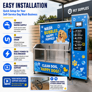 Fabricante de Máquinas de Lavado de Perros de Autoservicio de Acero Inoxidable 304, Estación de Lavado de Perros 24/7, Proveedor de Lavadoras Comerciales para Mascotas - Product Image 4
